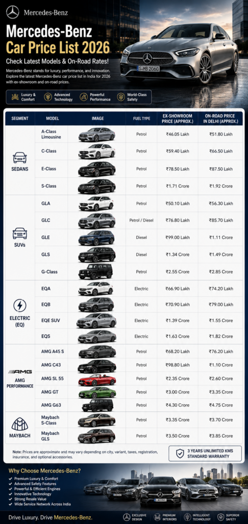 Mercedes-Benz Car Price List